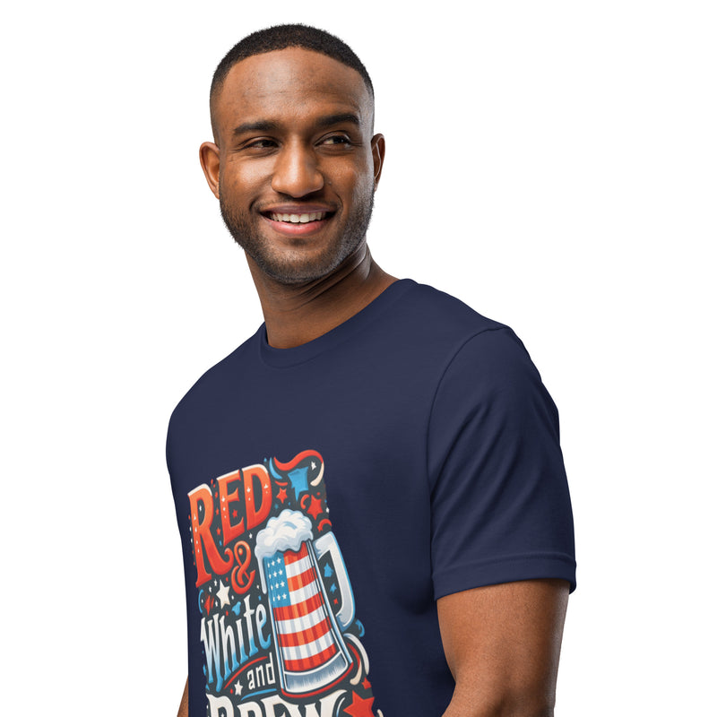 RED WHITE AND BREW Unisex t-shirt