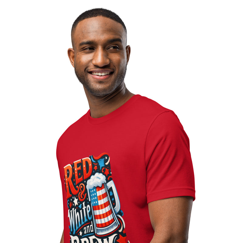 RED WHITE AND BREW Unisex t-shirt