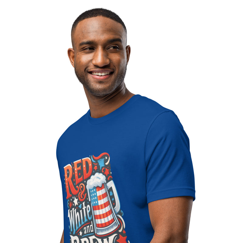 RED WHITE AND BREW Unisex t-shirt