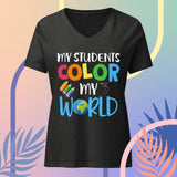 COLOR MY WORLD! Women’s relaxed v-neck t-shirt