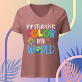 COLOR MY WORLD! Women’s relaxed v-neck t-shirt