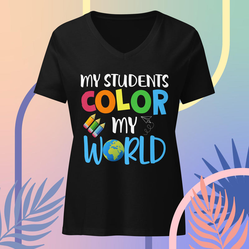 COLOR MY WORLD! Women’s relaxed v-neck t-shirt