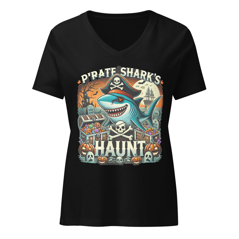 MUMMY SHARK Women’s relaxed v-neck t-shirt